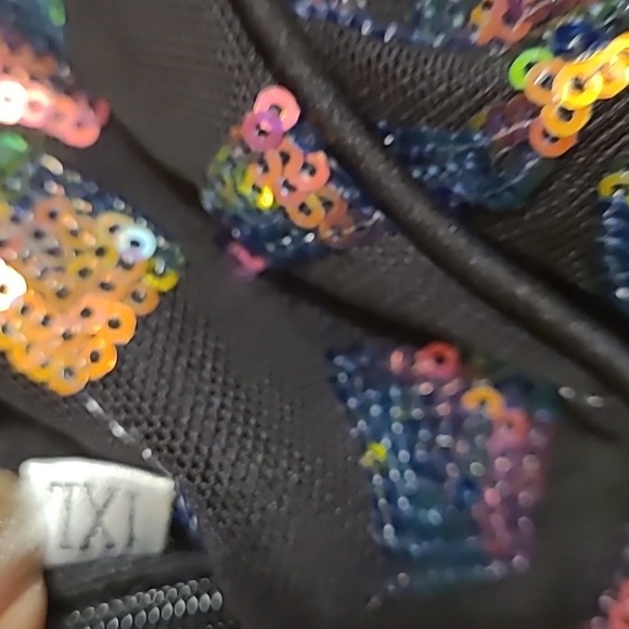 Multi color pink, gold, green, blue semi/formal sleeveless dress. - Picture 6 of 13